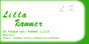 lilla rammer business card